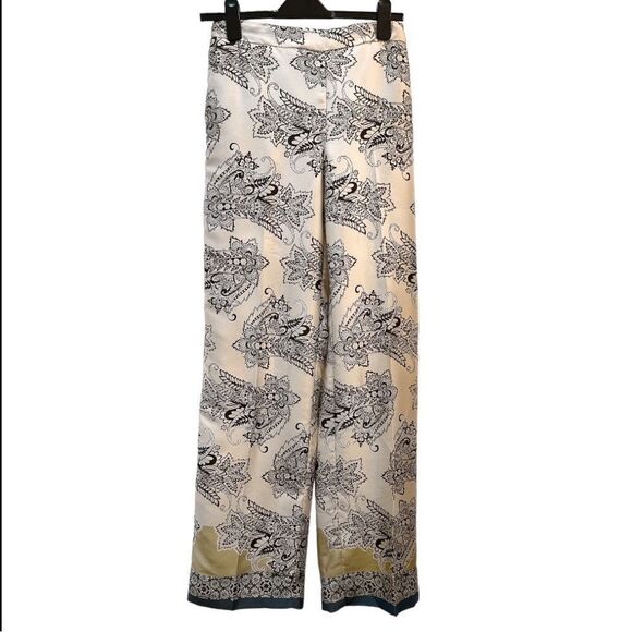 ZARA Multicolored Printed Wide Leg Pants NWT - Picture 7 of 14